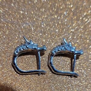 Silver Dragon Earrings